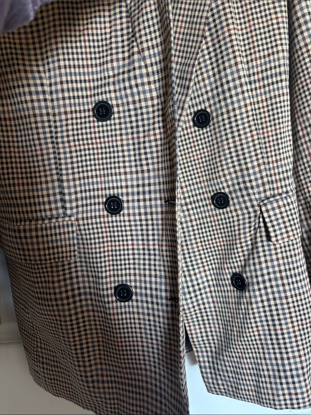 Princess Polly Brown & Black Houndstooth Double-Breasted Blazer - Picture 3 of 3
